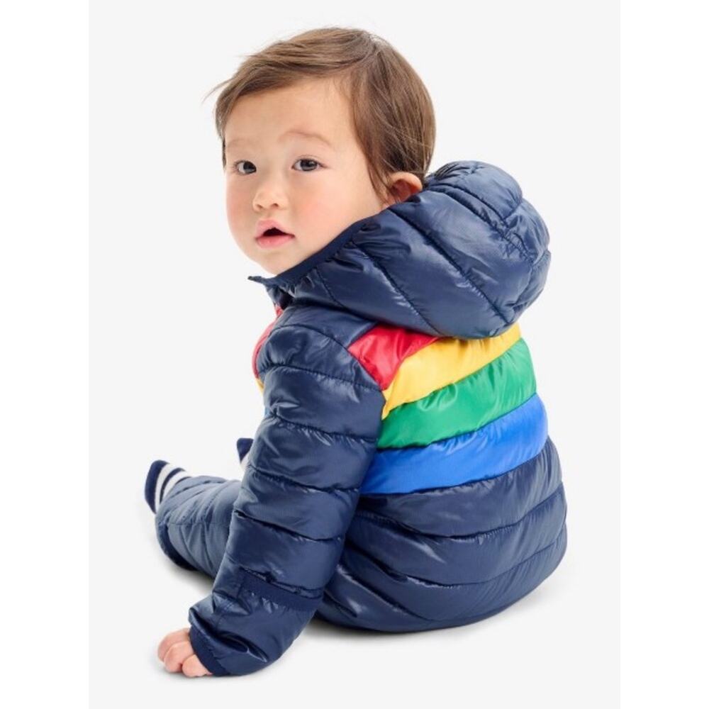 Primary Rainbow Lightweight Puffer Suit Toddler 18-24mo - Picture 7 of 7